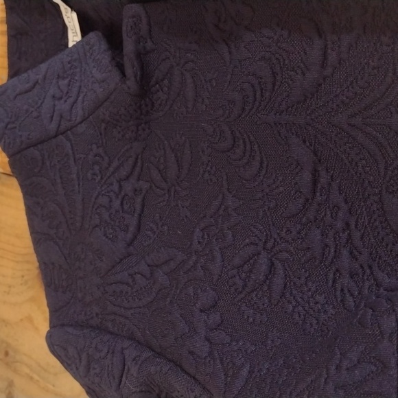 Chico's Navy Floral Jacquard Knit Topper Jacket Size US 4 - Picture 11 of 15